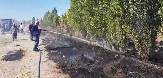 ALACA’DA KORKUTAN ANIZ YANGINI