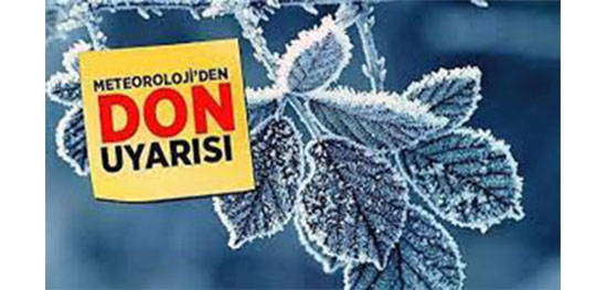 ÇORUM’A ZİRAİ DON UYARISI