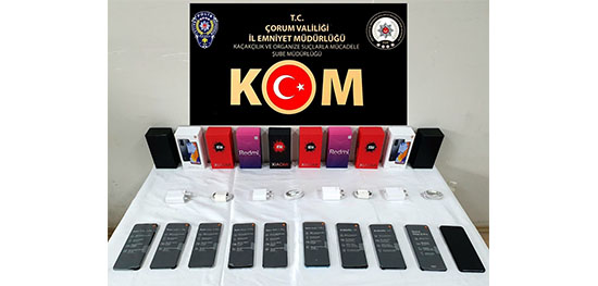 ÇORUM’DA KAÇAK TELEFON OPERASYONU